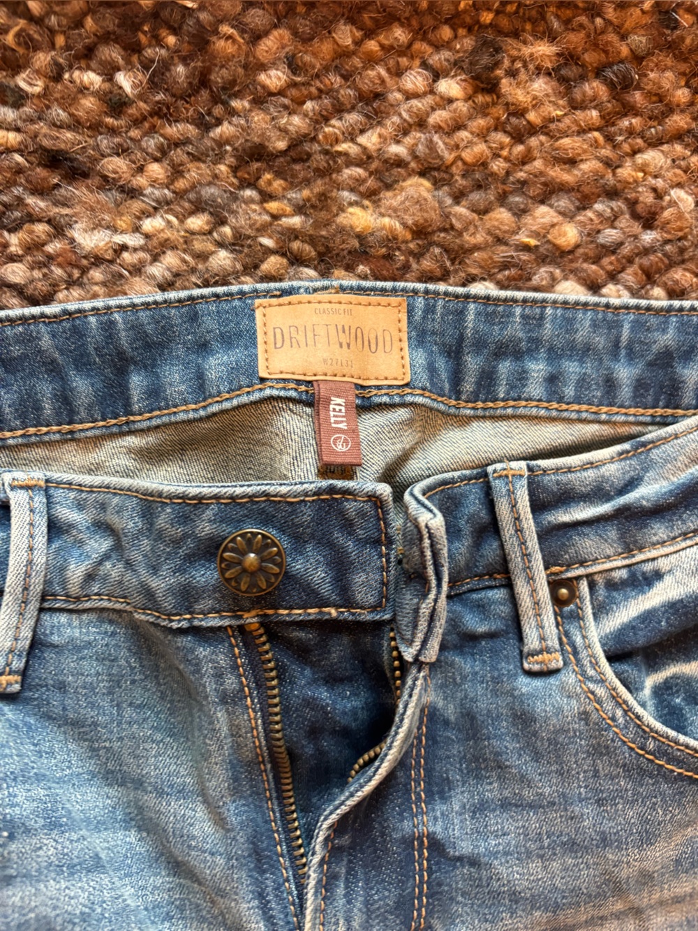 DRIFTWOOD Kelly Flare Jeans with Gold Floral Embroidery - Picture 4 of 4